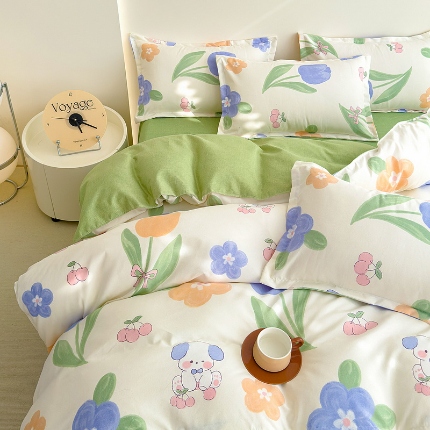 91家纺网 家纺一手货源 找家纺 （总）新品秋冬加厚磨毛植物羊绒四件套四季款床单款床笠款四件套床品长绒棉套件