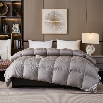 91家纺网 家纺一手货源 找家纺 （总）抗日家纺羽绒被被壳 奢华提花系列 全棉高密彩丝提花单层立体款