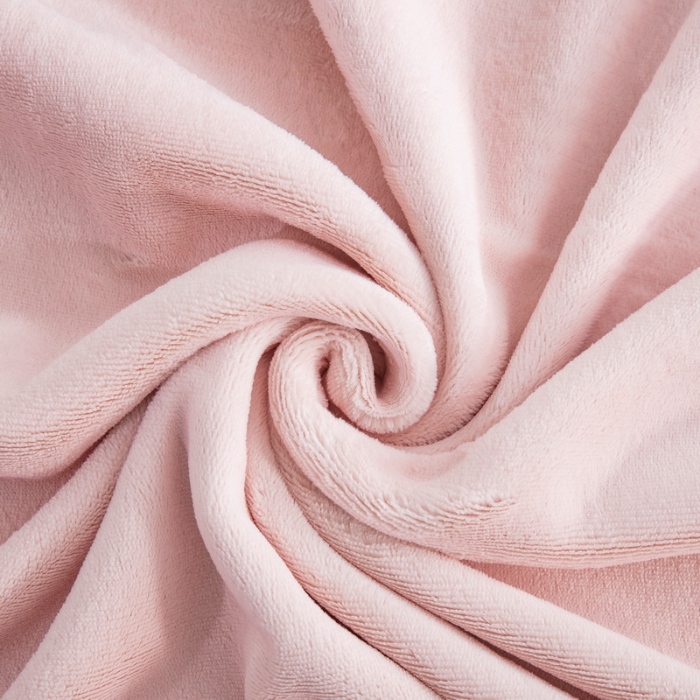 91家纺网 家纺一手货源 找家纺 卉晨毛毯 2024新款牛奶绒纯色复合毯空调毯午睡毯毛毯 初恋米粉