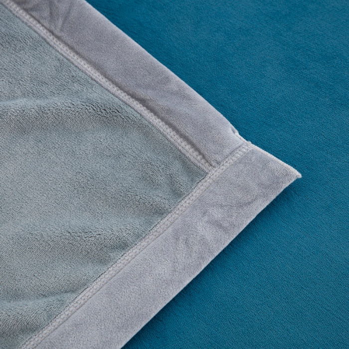 91家纺网 家纺一手货源 找家纺 卉晨毛毯 2024新款牛奶绒纯色复合毯空调毯午睡毯毛毯 午夜灰蓝