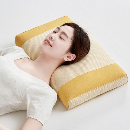 91家纺网 家纺一手货源 找家纺 （总）乐可 2024新款全棉条纹荞麦方枕 枕头枕芯