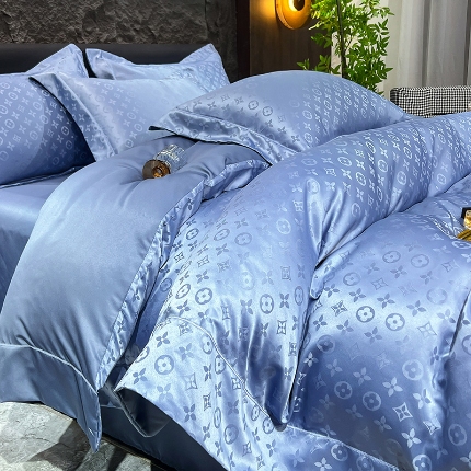 91家纺网 家纺一手货源 找家纺 （总）经年2025年 新品 水洗真丝冰丝天丝60支贡缎提花四件套    直播爆款