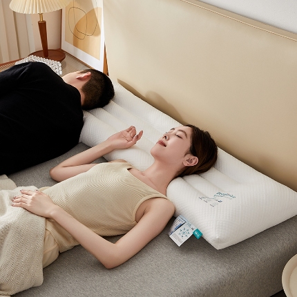 91家纺网 家纺一手货源 找家纺 （总）乐可 2024新款7A抗菌双人长枕 枕头枕芯