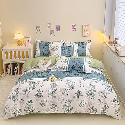 91家纺网 家纺一手货源 找家纺 新品 2025加厚磨毛植物羊绒四件套床单款床笠款都有