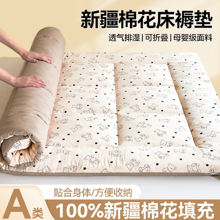 91家纺网 家纺一手货源 找家纺 （总）梵蒂莎 2025秋冬新品云朵棉新疆棉花床垫垫背床褥垫单人床褥宿舍加厚褥子（2025新花型拍图中）