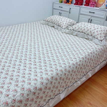 91家纺网 家纺一手货源 找家纺 （总）暖居 2024纯棉榻榻米四件套单件农村大炕盖支持定制绗缝防滑单件纯棉床单四季通用