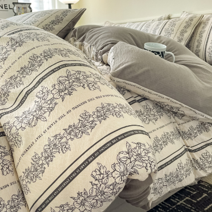 91家纺网 家纺一手货源 找家纺 （总）仟网汇 2024新款花卉提花四件套系列