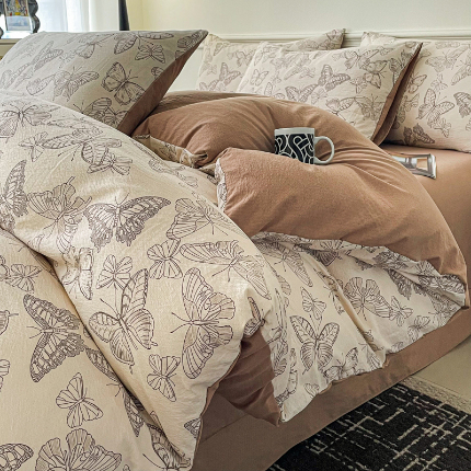 91家纺网 家纺一手货源 找家纺 （总）仟网汇 2024新款花卉提花四件套系列