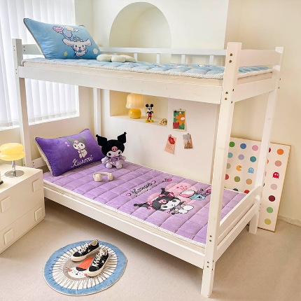 91家纺网 家纺一手货源 找家纺 （总）米帛家纺 2024新款三丽鸥牛奶绒学生床垫软垫