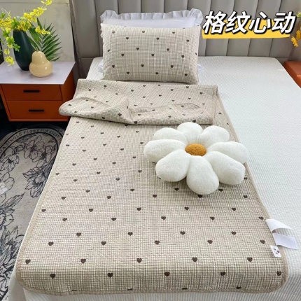 91家纺网 家纺一手货源 找家纺 （总）90双面纯棉学生床盖夹棉花上下铺宿舍床单