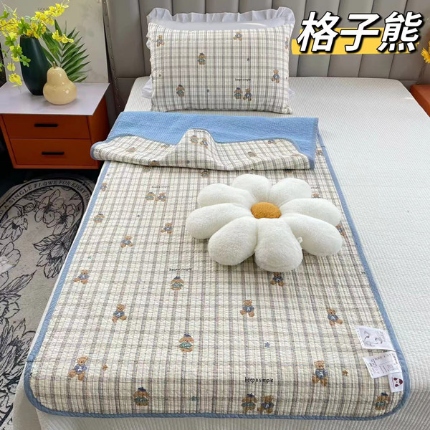 91家纺网 家纺一手货源 找家纺 （总）90双面纯棉学生床盖夹棉花上下铺宿舍床单