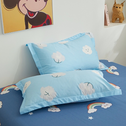 91家纺网 家纺一手货源 找家纺 （总）钰伶 2025新款全棉13372印花纯棉单枕套