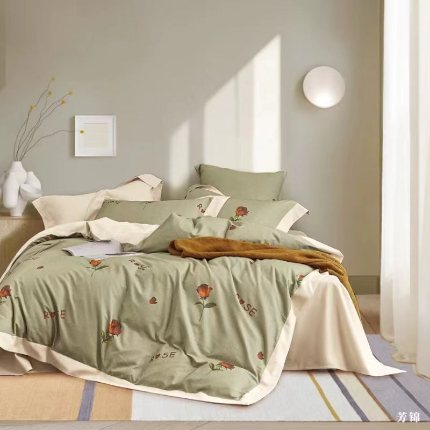 91家纺网 家纺一手货源 找家纺 （总）2024秋冬数码印花超柔全棉磨毛拼角工艺款低价跑量直播供货实体店四件套新品