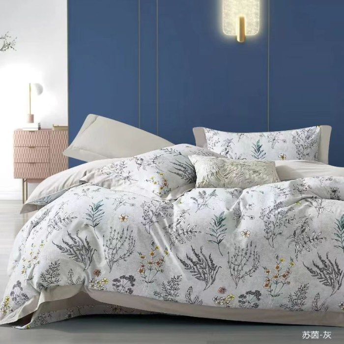 91家纺网 家纺一手货源 找家纺 2024秋冬数码印花超柔全棉磨毛拼角工艺款低价跑量直播供货实体店四件套新品