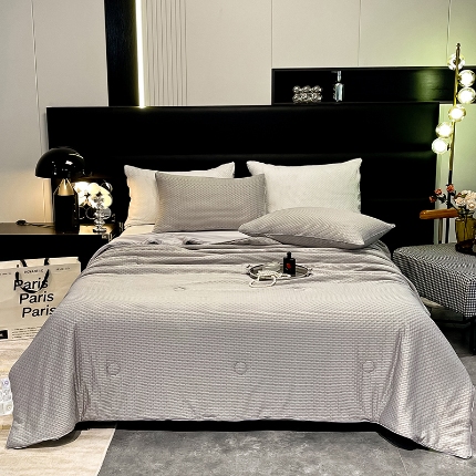 91家纺网 家纺一手货源 找家纺 （总）经年2025年 母婴级A类华夫格凉感丝夏被  直播爆款