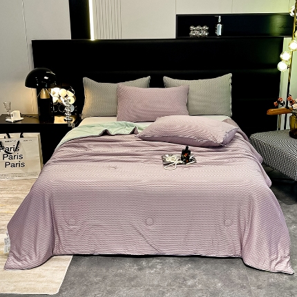 91家纺网 家纺一手货源 找家纺 （总）经年2025年 母婴级A类华夫格凉感丝夏被  直播爆款