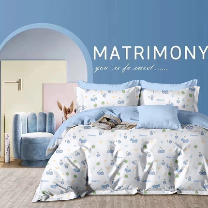 唯美针织 2024新品 套件被芯面料化纤牛奶丝针织棉印花系列 B