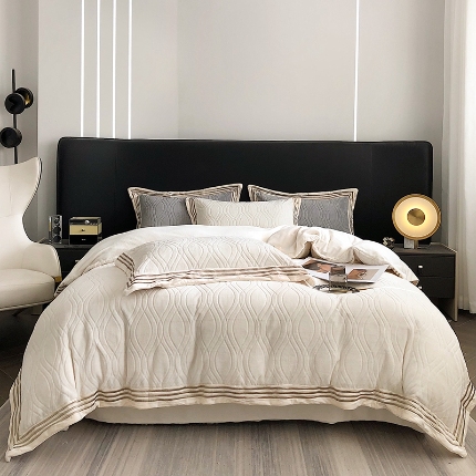 （总）2023款烂花牛奶绒贴布绣四件套高克重保暖套件