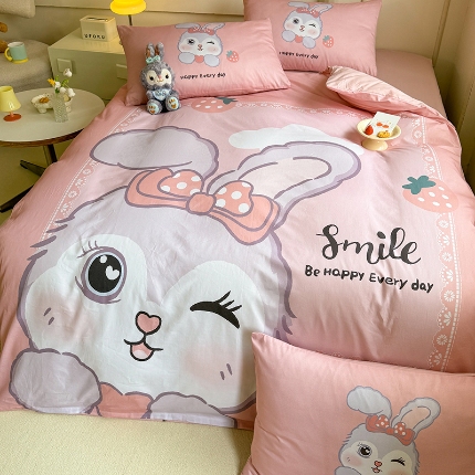 91家纺网 家纺一手货源 找家纺 （总）经年 2025新款 学生季40S-13372大版卡通全棉四件套 直播首选