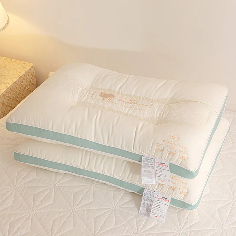 91家纺网 家纺一手货源 找家纺 （总）佳尚枕芯 2025新款驼绒蛋白舒睡成人学生颈椎枕护颈枕头枕芯