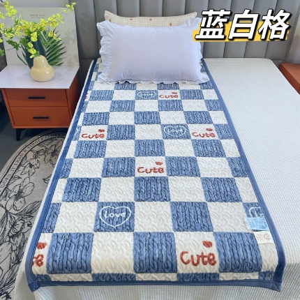 91家纺网 家纺一手货源 找家纺 加绒单人床盖90*200 牛奶绒学生床盖床垫宝宝绒单人床盖宿舍床单