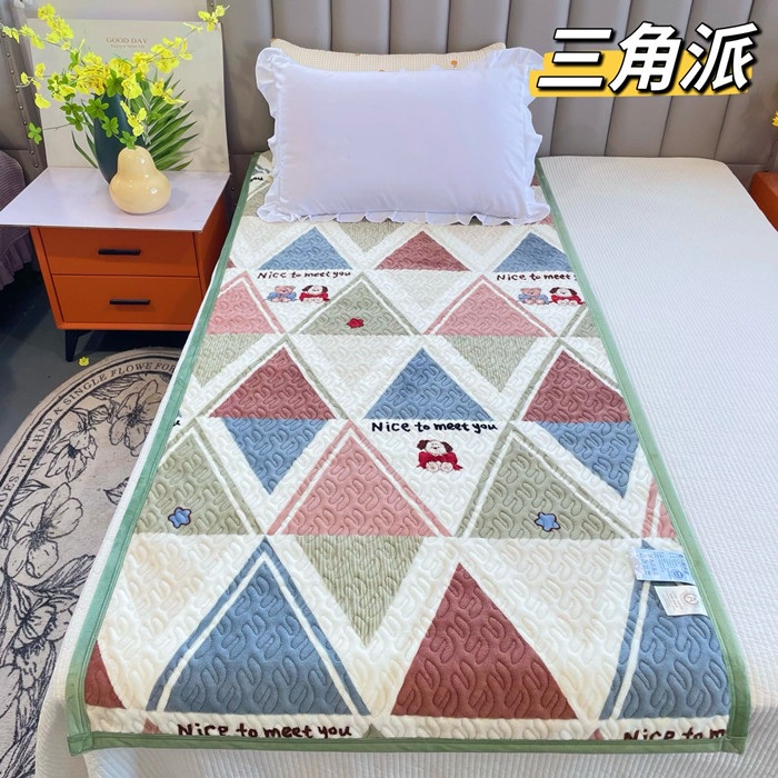 91家纺网 家纺一手货源 找家纺 加绒单人床盖90*200 牛奶绒学生床盖床垫宝宝绒单人床盖宿舍床单