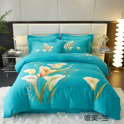 91家纺网 家纺一手货源 找家纺 （总）曼秀琳 2025秋冬新款全棉磨毛印花四件套