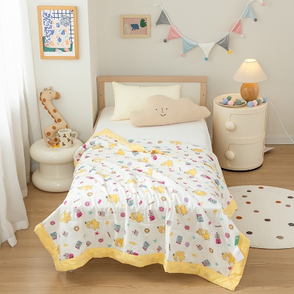 91家纺网 家纺一手货源 找家纺 （总）宝可梦系列-A类双层纱大豆儿童夏被幼儿园被子空调被 