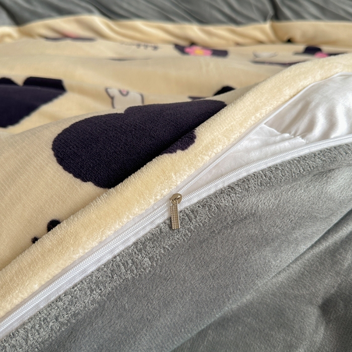 91家纺网 家纺一手货源 找家纺 （总）斯卡诺2025新款直播轻奢爆款小清新牛奶宝宝绒四件套