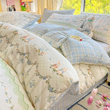 91家纺网 家纺一手货源 找家纺 （总）如约 2025新款全棉12868印花四件套