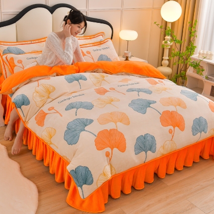 91家纺网 家纺一手货源 找家纺 （总）绒耀 2025新款高克重牛奶绒四件套保暖四件套直播爆款电商爆款