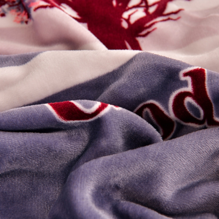 91家纺网 家纺一手货源 找家纺 新8.5-9.5斤法莱绒四件套珊瑚牛奶金貂绒四件套床裙 发财树