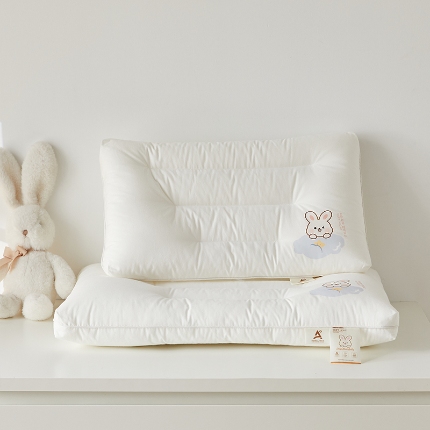 91家纺网 家纺一手货源 找家纺 （总）乐可 2024新款A类全棉晚安兔儿童枕学生枕头枕芯 风格一