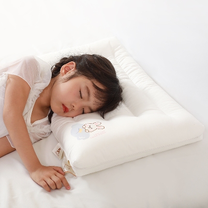 91家纺网 家纺一手货源 找家纺 （总）乐可 2024新款A类全棉晚安兔儿童枕学生枕头枕芯 风格二