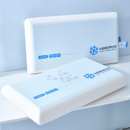 91家纺网 家纺一手货源 找家纺 （总）凉感冰蓝冷凝胶慢回弹切割海绵记忆枕凉感因子冰感凝胶零压枕头