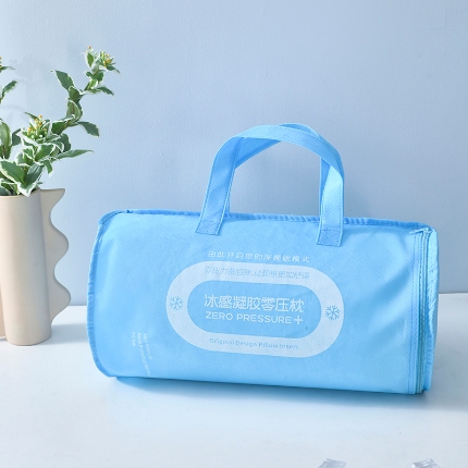 91家纺网 家纺一手货源 找家纺 （总）凉感冰蓝冷凝胶慢回弹切割海绵记忆枕凉感因子冰感凝胶零压枕头