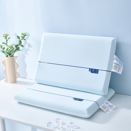 91家纺网 家纺一手货源 找家纺 （总）凉感冰蓝冷凝胶慢回弹切割海绵记忆枕凉感因子冰感凝胶零压枕头