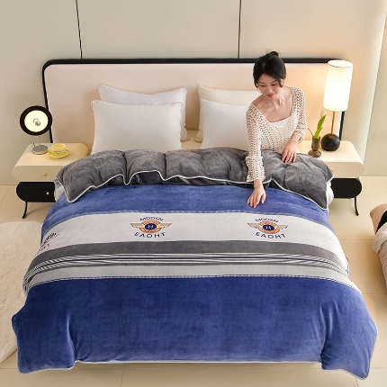 91家纺网 家纺一手货源 找家纺 （总）2025新款加厚直播爆款牛奶绒被套金貂法莱绒单品被套