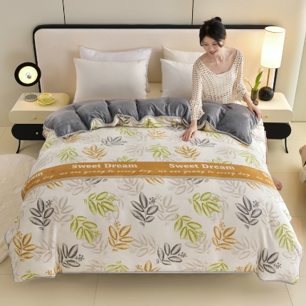 91家纺网 家纺一手货源 找家纺 （总）2025新款加厚直播爆款牛奶绒被套金貂法莱绒单品被套