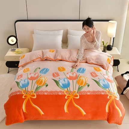 91家纺网 家纺一手货源 找家纺 （总）2025新款加厚直播爆款牛奶绒被套金貂法莱绒单品被套