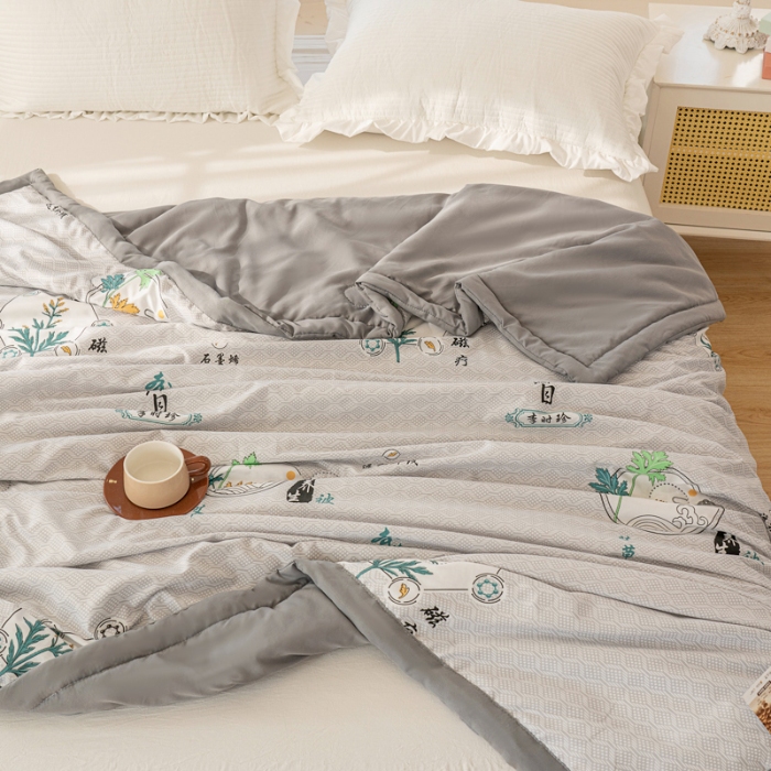 91家纺网 家纺一手货源 找家纺 （总）招财狼床垫 2024新款水洗泡泡棉夏被