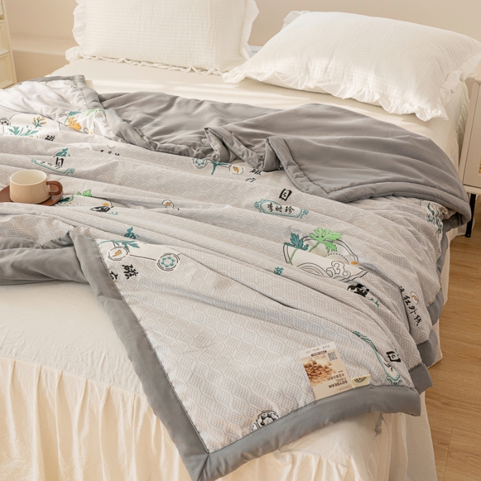 91家纺网 家纺一手货源 找家纺 （总）招财狼床垫 2024新款水洗泡泡棉夏被