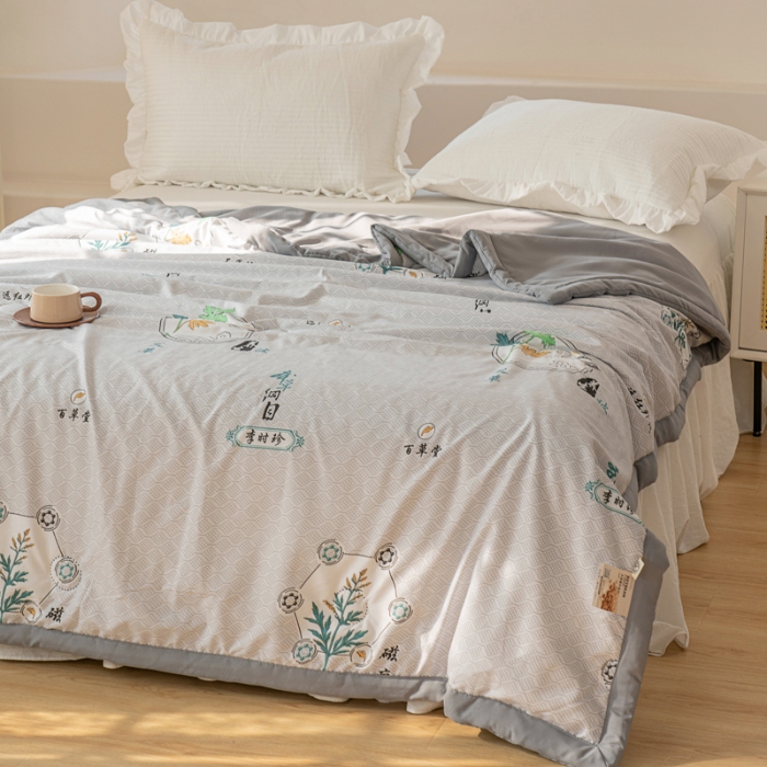 91家纺网 家纺一手货源 找家纺 （总）招财狼床垫 2024新款水洗泡泡棉夏被