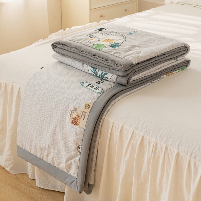 91家纺网 家纺一手货源 找家纺 （总）招财狼床垫 2024新款水洗泡泡棉夏被