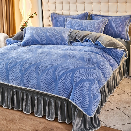 91家纺网 家纺一手货源 找家纺 总 凤杰 2025新款高克重7斤加厚印花牛奶绒金貂法莱绒四件套