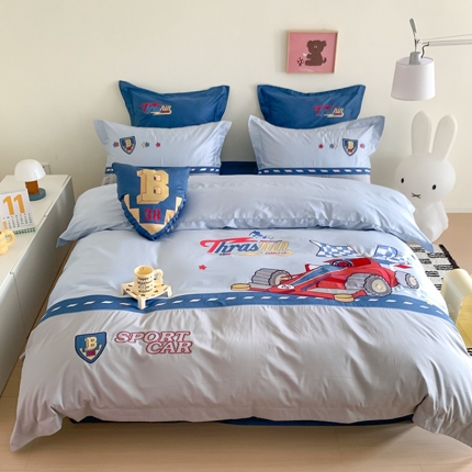 91家纺网 家纺一手货源 找家纺 （汇总）紫桐 2025新款50s双股100支长绒棉四件套三件套卡通贴布绣四件套（控价420）