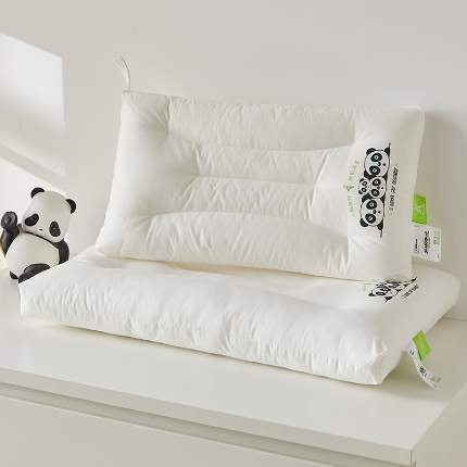 91家纺网 家纺一手货源 找家纺 （总）乐可 2024新款儿童熊猫分区枕学生枕 枕头枕芯-风格一