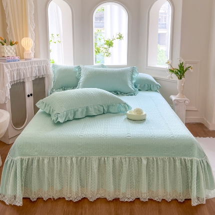 91家纺网 家纺一手货源 找家纺 （总）乐朵 2025春夏 妮可 A类 泡泡棉 夹棉床盖（专版专利 控价108）