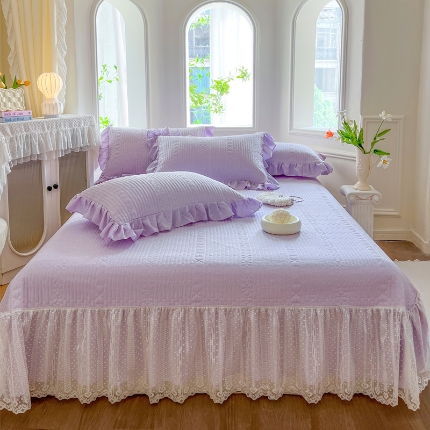 91家纺网 家纺一手货源 找家纺 （总）乐朵 2025春夏 妮可 A类 泡泡棉 夹棉床盖（专版专利 控价108）