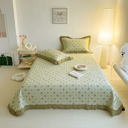 91家纺网 家纺一手货源 找家纺 （总）源舜家纺 2025新款舒适亲肤全棉单品床盖-爱心满满